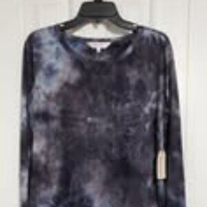 Stella Tweed Tie Dye Black Long Sleeve Dress NWT Size X Large